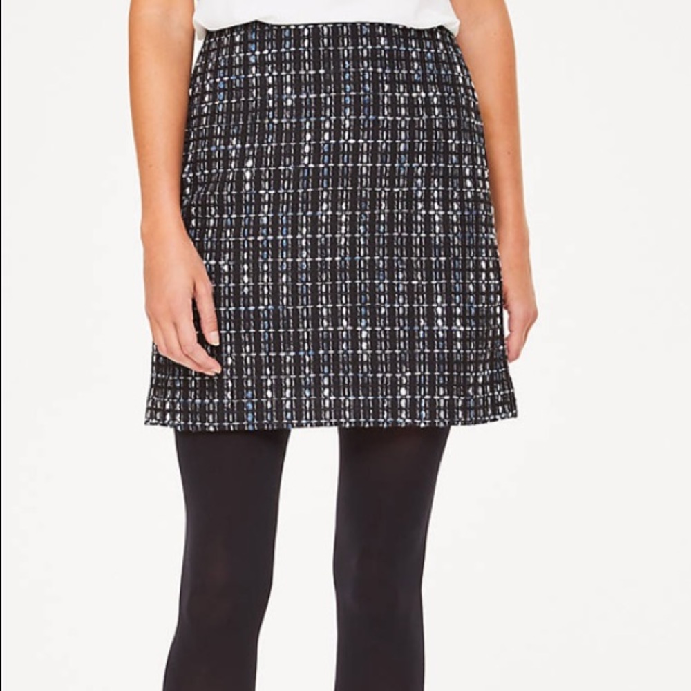LOFT Outlet shimmer tweed straight skirt